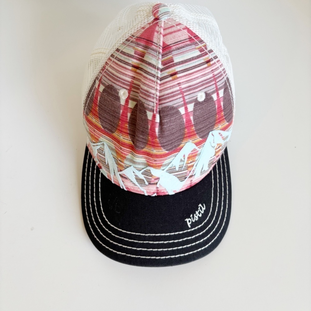 Pistil Designs Mountain Wonder Mesh Back Trucker Hat Adjustable Snap Back